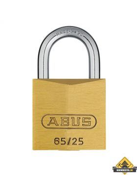 Abus 65/25 messing hangslot gelijksluitend - 25 mm
