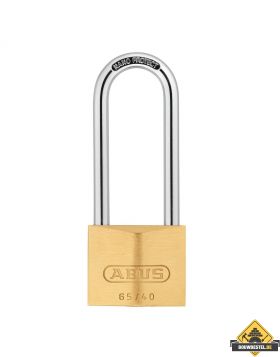 Abus 65/40HB63 messing hangslot met hoge beugel verschillend sluitend - 40 mm