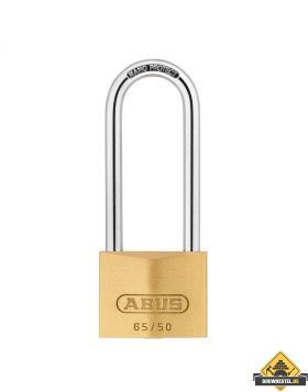 Abus 65/50HB80 messing hangslot met hoge beugel verschillend sluitend - 50 mm