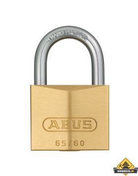 Abus 65/60 messing hangslot verschillend sluitend - 60 mm