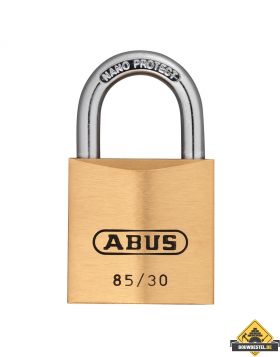 Abus 85/30 messing hangslot gelijksluitend - 30 mm