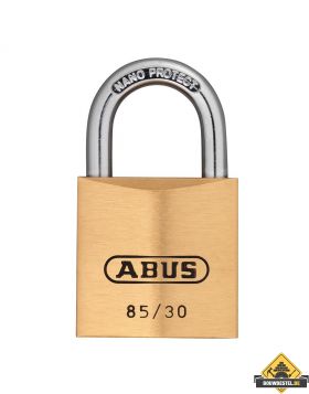 Abus 85/30 messing hangslot verschillend sluitend - 30 mm