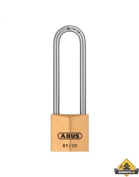 Abus 85/30HB65 messing hangslot met hoge beugel gelijksluitend - 30 mm