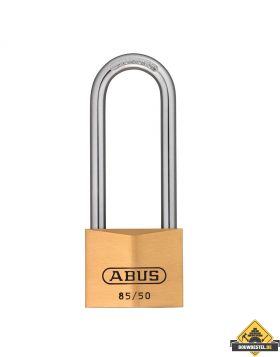 Abus 85/50HB80 messing hangslot met hoge beugel verschillend sluitend - 50 mm