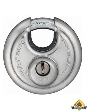Abus 26/70 RVS discushangslot verschillend sluitend - 70 mm