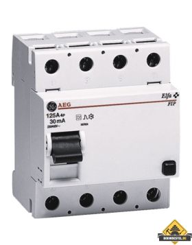 AEG Aardlekschakelaar 4-polig type A "FIP 125" 125 A, 0,5 A 