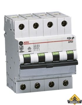 AEG Installatieautomaat 3-polig + N "EP 63 N" B, 16 A