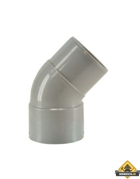 PVC Afvoerbocht 45 graden mof/spie grijs 110mm