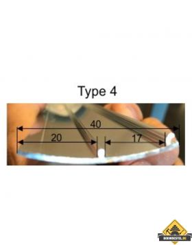 aluminium afdekstrip 200cm wandprofiel type 4
