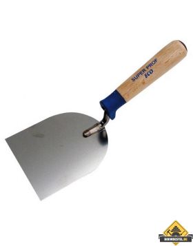 Bandtroffel SUPER PROF ECO 80 mm RVS met HOUTEN greep