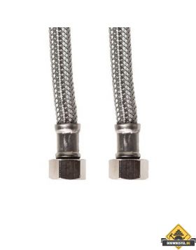 KIWA metalen Flexibele aansluitslang 1/2inch binnen x 3/8inch binnen 60cm