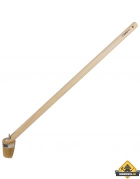 Super Prof bokkepoot wit haar 50mm 80cm lange houten steel