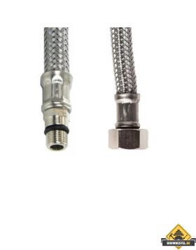 KIWA metalen Flexibele aansluitslang M10x 1inch buiten x 1/2inch binnen 30cm