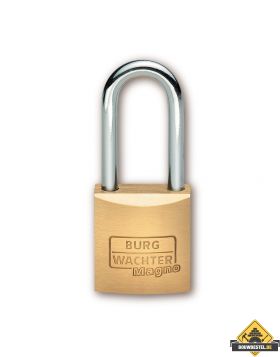 Burg Wächter Magno messing hangslot met hoge beugel verschillend sluitend - 40 mm