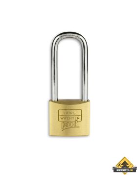 Burg Wächter Profi messing hangslot met hoge beugel verschillend sluitend - 30 mm