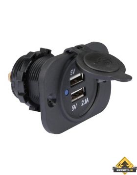 Usb-Lader voor De Auto-Inbouw (12-24 Vdc In - 2 X 5 V Uit)
