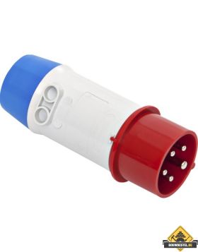 CEE-adapterstekker met beveiliging 16A, 5-polig, 400V, 6h