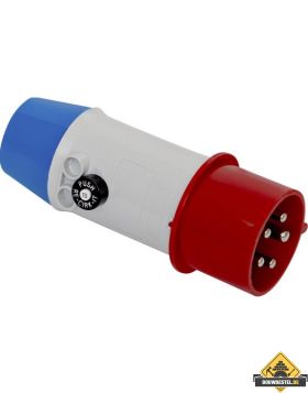 CEE-adapterstekker met beveiliging 32A, 5-polig, 400V, 6h