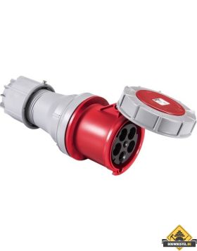 CEE-contrastekker IP 67, 5-polig, 400 V, 6 h 125 A, met vernikkelde contacten