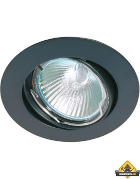 Deluna aluminium-inbouwspot ALU kantelbaar zwart, 50 W