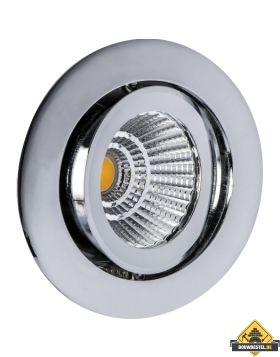 Deluna Aluminium inbouwspot LED kantelbaar chroom, 10 W, 3000K
