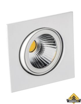 Deluna Aluminium inbouwspot VIERKANT-LED kantelbaar chroom mat, 8 W