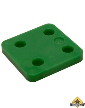 GB Drukplaatjes / Stelplaatjes Groen Zonder Sleuf 70X70x10mm - 48 stuks