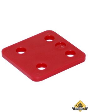 GB Drukplaatjes / Stelplaatjes Rood Zonder Sleuf 70X70X5 - 48 stuks