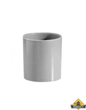 PVC Dubbele mof grijs 50mm