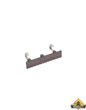 Eindkap 140x28mm met RVS connector (10 stuks) Hazelnootbruin
