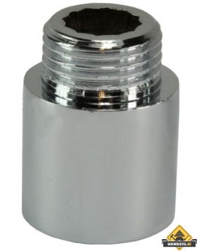 Kraanverlengstuk 1/2 x 25 Chroom