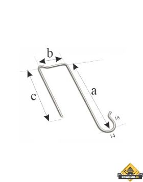 FOS panhaak 403b01 90-30-65 kop-/spijkerhaak OH RVS - 500 stuks