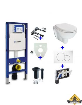 Geberit UP-320 + toiletblokhouder + Trevi O.P. + Sigma 01 wit