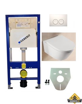 Geberit UP 100 + Metro wc + zitting + Delta 21 wit