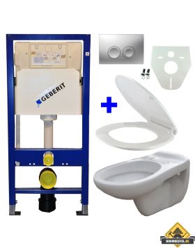 Geberit UP 100 + Neptunus WC + Neptunus zitting + Delta 21 mat chr