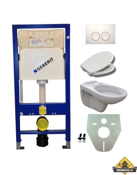 Geberit UP 100 + Neptunus WC + Ultimo zitting + Delta 21 wit