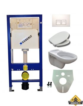 Geberit UP 100 + Neptunus WC + Ultimo zitting + Delta 50 wit