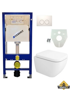Geberit UP 100 Sky wc + zitting + Delta 21 wit