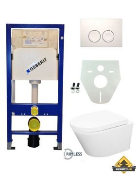 Geberit UP 100 Vesta Rimless wc + zitting + Delta 21 wit