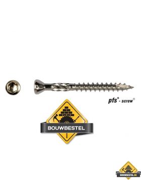 PFS Hardhoutschroeven Verzonken Kop Torx * 5,0x50 Rvs / Inox C2 (T-25) - 200 stuks