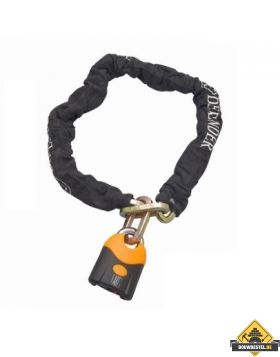 Hardstalen ketting met hangslot - 150 cm