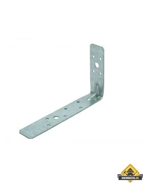 Hoekanker / hoekijzer met ril | Staal verzinkt | 90x160mm 30x2mm | 25 stuks