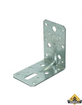 Hoekanker / hoekijzer met ril | Zink Magnesium | 90x90mm 60x2,5mm | 25 stuks