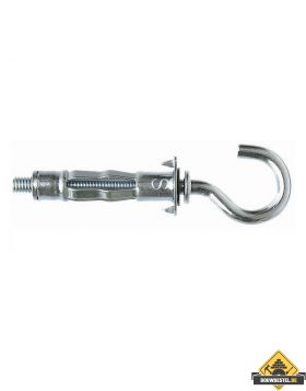 Metalen hollewandplug + open haak M 4x 32 Zn - 25 stuks