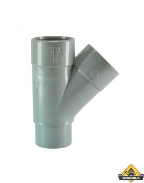 HWA Tee 45 graden Grijs Mof/Spie 80x50mm