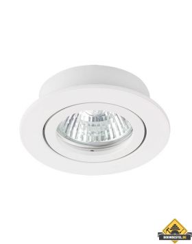 Inbouwspot rond mat WIT kantelbaar 82mm GU10