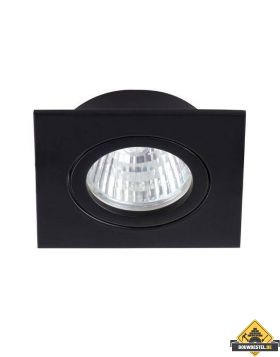 Inbouwspot vierkant mat zwart kantelbaar 82x82mm GU10