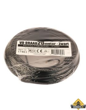 VD-draad 1.5 mm2 zwart - 20 meter (INFORMEER NAAR DE LEVERTIJD)