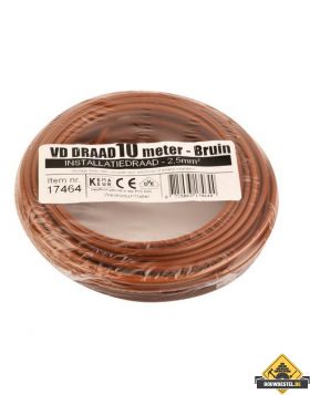 VD-draad 2.5 mm2 bruin - 10 meter
