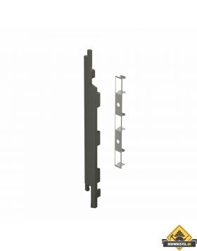 Keralit Eindkap + Connector links voor sponningdeel 167mm (5st) - Basaltgrijs (bestelnr. 2839)